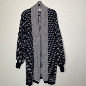 Chris Triola sweater women’s medium handmade black ivory thick warm aztec